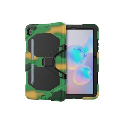 BUĞZ Samsung Galaxy P610 Tab S6 Lite 10.4 Kılıf Griffin Tablet Kapak - Kamuflaj