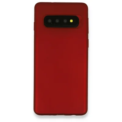 BUĞZ Samsung Galaxy S10 Plus Kılıf First Silikon - Bordo