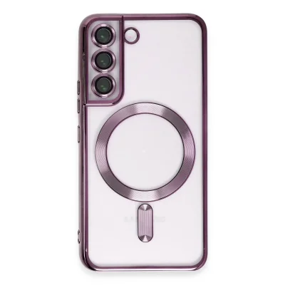 BUĞZ Samsung Galaxy S22 Kılıf Kross Magneticsafe Kapak - Mor