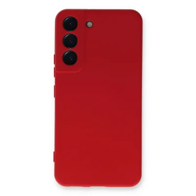 BUĞZ Samsung Galaxy S22 Plus Kılıf Nano İçi Kadife Silikon - Kırmızı