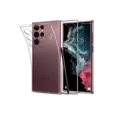 BUĞZ Samsung Galaxy S22 Ultra Kılıf Lüx Şeffaf Silikon