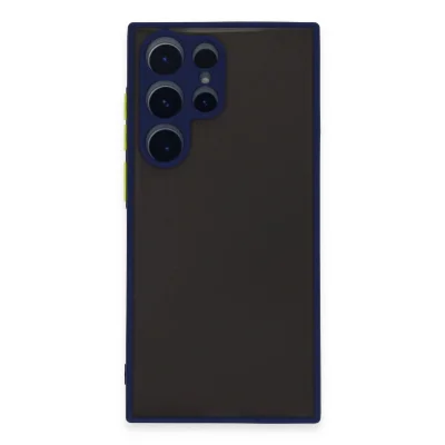 BUĞZ Samsung Galaxy S22 Ultra Kılıf Montreal Silikon Kapak - Lacivert