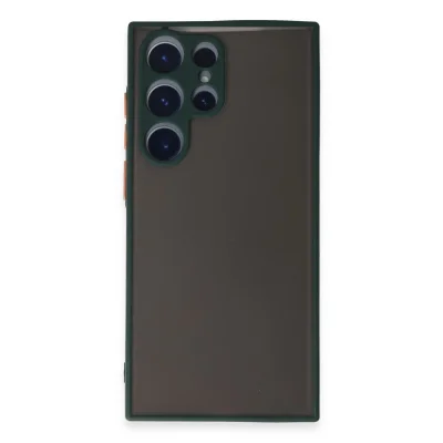 BUĞZ Samsung Galaxy S22 Ultra Kılıf Montreal Silikon Kapak - Yeşil