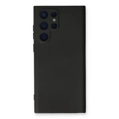 BUĞZ Samsung Galaxy S22 Ultra Kılıf Nano İçi Kadife Silikon - Siyah