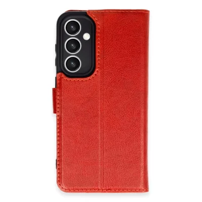 BUĞZ Samsung Galaxy S23 Fe Kılıf Trend S Plus Kapaklı Kılıf - Kırmızı