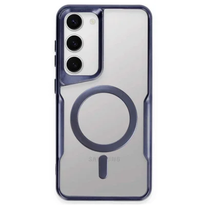 BUĞZ Samsung Galaxy S23 Kılıf Boyi Magsafe Silikon Kapak - Lacivert