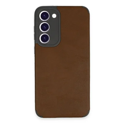 BUĞZ Samsung Galaxy S23 Plus Kılıf Loop Deri Silikon - Kahverengi