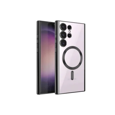 BUĞZ Samsung Galaxy S23 Ultra Kılıf Kross Magneticsafe Kapak - Siyah