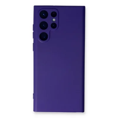 BUĞZ Samsung Galaxy S23 Ultra Kılıf Nano İçi Kadife Silikon - Mor