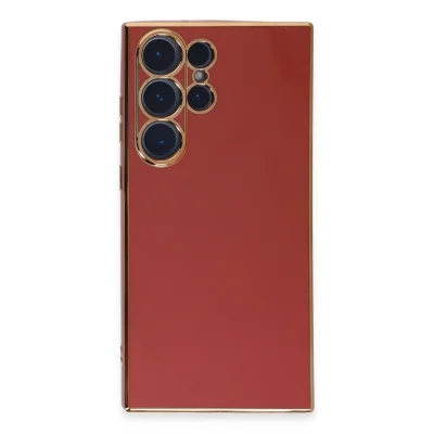 BUĞZ Samsung Galaxy S23 Ultra Kılıf Volet Silikon - Kırmızı