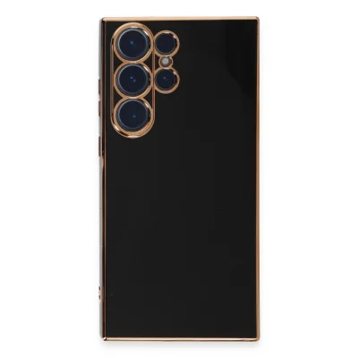 BUĞZ Samsung Galaxy S23 Ultra Kılıf Volet Silikon - Siyah