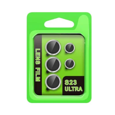 BUĞZ Samsung Galaxy S23 Ultra Raze Metal Kamera Lens - Gümüş