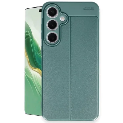 BUĞZ Samsung Galaxy S24 Fe Kılıf Auto Focus Kapak - Koyu Yeşil