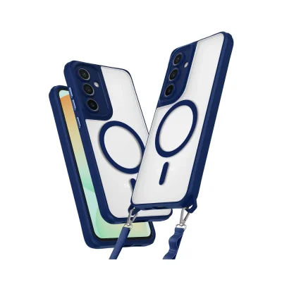 BUĞZ Samsung Galaxy S24 Fe Kılıf Enka Magsafe Silikon Kılıf - Lacivert