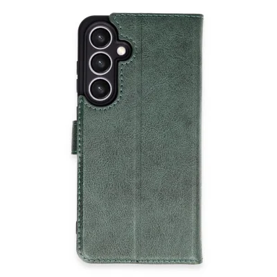 BUĞZ Samsung Galaxy S24 Fe Kılıf Trend S Plus Kapaklı Kılıf - Yeşil