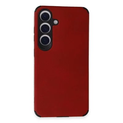 BUĞZ Samsung Galaxy S24 Kılıf Loop Deri Silikon - Kırmızı