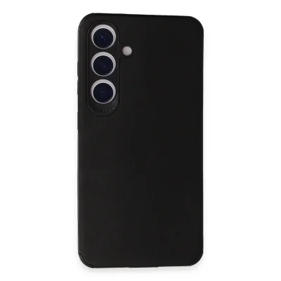 BUĞZ Samsung Galaxy S24 Kılıf Loop Deri Silikon - Siyah