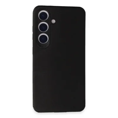 BUĞZ Samsung Galaxy S24 Kılıf Loop Deri Silikon - Siyah