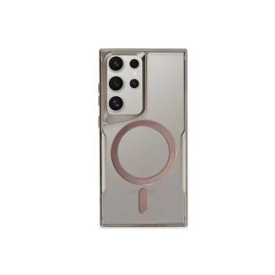 BUĞZ Samsung Galaxy S24 Ultra Kılıf Boyi Magsafe Silikon Kapak - Titan Gri