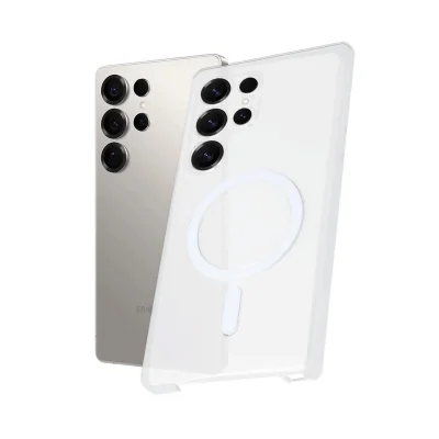 BUĞZ Samsung Galaxy S24 Ultra Kılıf Pc Zara Magsafe Şeffaf Kılıf - Şeffaf