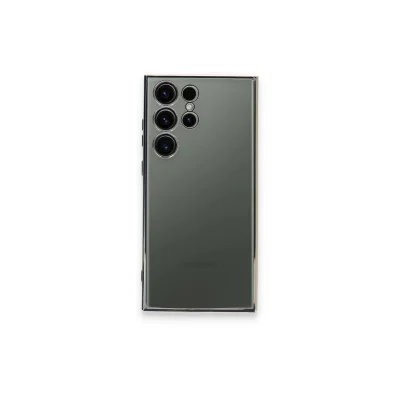 BUĞZ Samsung Galaxy S24 Ultra Kılıf Razer Lensli Silikon - Gümüş