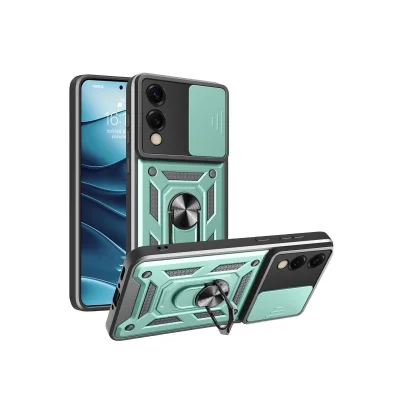 BUĞZ Samsung Galaxy S25 Edge Pars Lens Yüzüklü Silikon - Yeşil