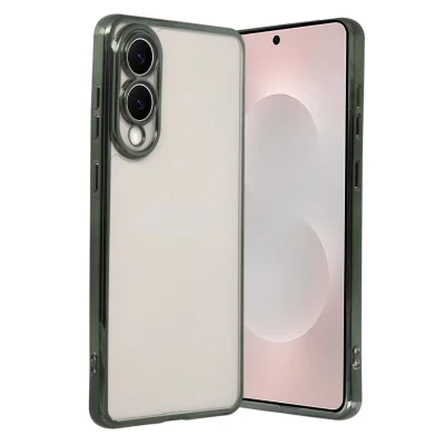 BUĞZ Samsung Galaxy S25 Edge Razer Lensli Silikon - Yeşil