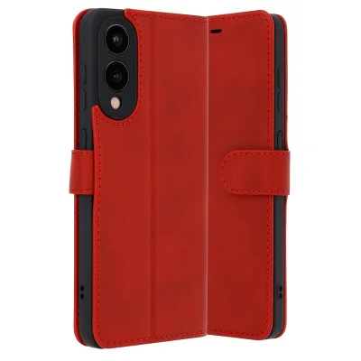 BUĞZ Samsung Galaxy S25 Edge Trend S Plus Kapaklı Kılıf - Kırmızı