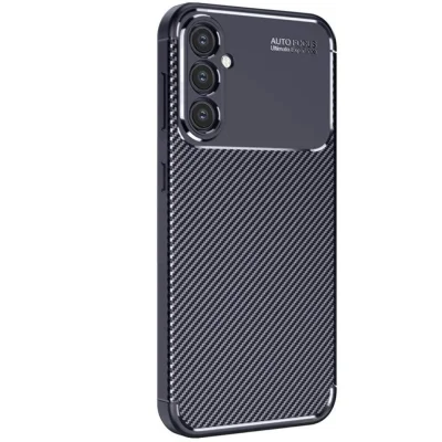 BUĞZ Samsung Galaxy S25 Kılıf Auto Focus Karbon Kapak - Lacivert