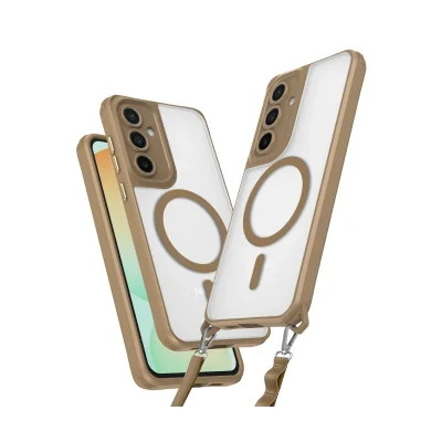 BUĞZ Samsung Galaxy S25 Kılıf Enka Magsafe Silikon Kılıf - Desert