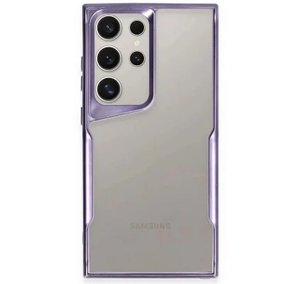 BUĞZ Samsung Galaxy S25 Ultra Kılıf Boyi Silikon Kapak - Derin Mor