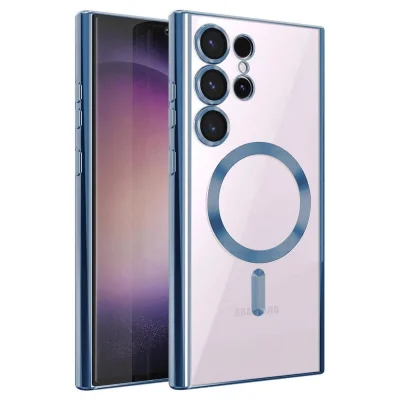 BUĞZ Samsung Galaxy S25 Ultra Kılıf Kross Magneticsafe Kapak - Sierra Blue