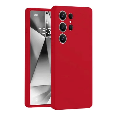 BUĞZ Samsung Galaxy S25 Ultra Kılıf Nano İçi Kadife Silikon - Kırmızı