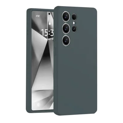 BUĞZ Samsung Galaxy S25 Ultra Kılıf Nano İçi Kadife Silikon - Koyu Yeşil