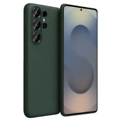 BUĞZ Samsung Galaxy S26 Ultra First Silikon - Koyu Yeşil