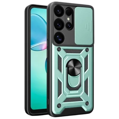 BUĞZ Samsung Galaxy S26 Ultra Pars Lens Yüzüklü Silikon - Yeşil