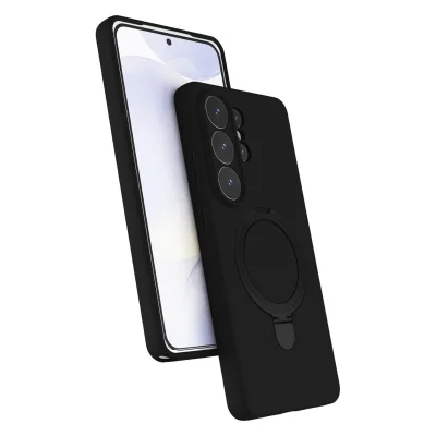 BUĞZ Samsung Galaxy S26 Ultra Regal Magsafe Standlı Kapak - Siyah