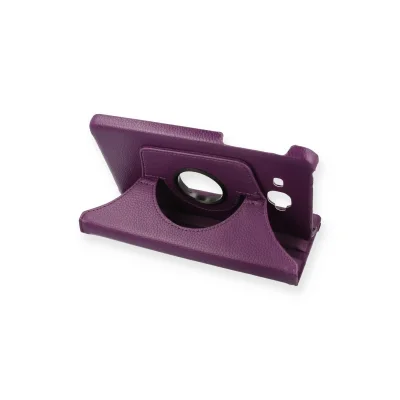 BUĞZ Samsung Galaxy T280 Tab A 7 Kılıf 360 Tablet Deri Kılıf - Mürdüm