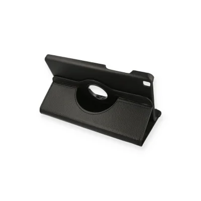 BUĞZ Samsung Galaxy T290 Tab A 8 Kılıf 360 Tablet Deri Kılıf - Siyah