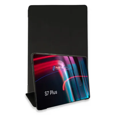 BUĞZ Samsung Galaxy T970 Tab S7 Plus 12.4 Kılıf Tablet Smart Kılıf - Siyah