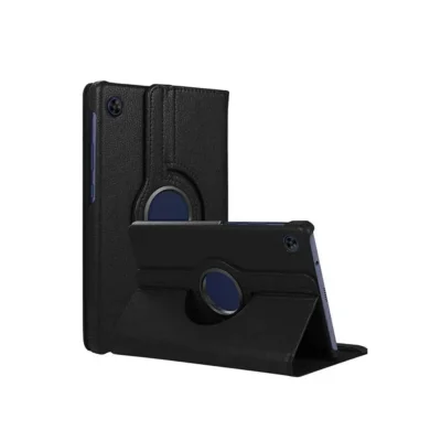 BUĞZ Samsung Galaxy Tab A11 360 Tablet Deri Kılıf - Siyah