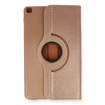 BUĞZ Samsung Galaxy Tab A9 Kılıf 360 Tablet Deri Kılıf - Rose Gold