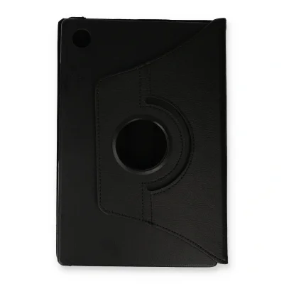 BUĞZ Samsung Galaxy Tab A9 Kılıf 360 Tablet Deri Kılıf - Siyah
