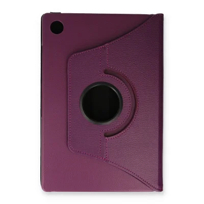 BUĞZ Samsung Galaxy Tab A9 Plus Kılıf 360 Tablet Deri Kılıf - Mürdüm