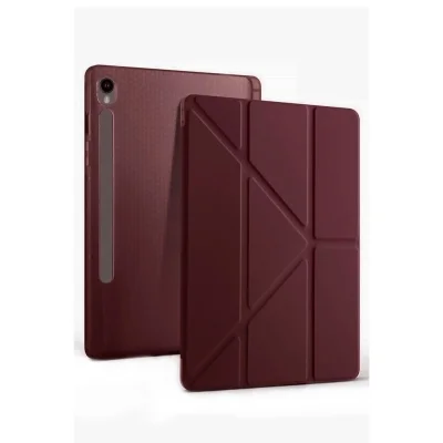 BUĞZ Samsung Galaxy Tab S10 Fe Plus 13.1 Kalemlikli Mars Tablet Kılıfı - Mürdüm