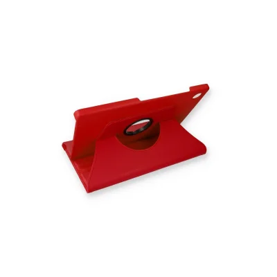 BUĞZ Samsung Galaxy X200 Tab A8 10.5 Kılıf 360 Tablet Deri Kılıf - Kırmızı