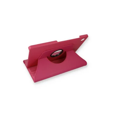 BUĞZ Samsung Galaxy X200 Tab A8 10.5 Kılıf 360 Tablet Deri Kılıf - Pembe