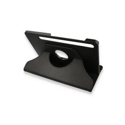 BUĞZ Samsung Galaxy X800 Tab S8 Plus 12.4 Kılıf 360 Tablet Deri Kılıf - Siyah