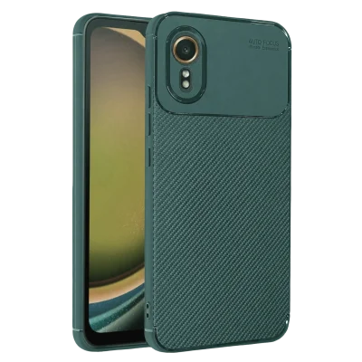 BUĞZ Samsung Galaxy Xcover 7 Kılıf Auto Focus Karbon Kapak - Yeşil