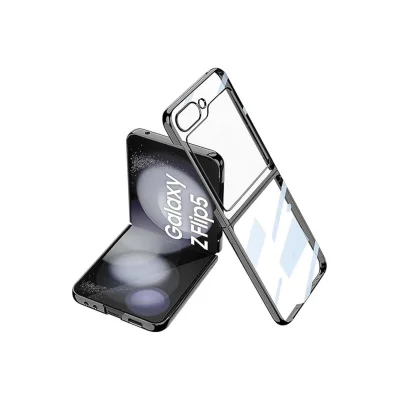 BUĞZ Samsung Galaxy Z Flip 5 Kılıf Fold Element Kapak - Siyah
